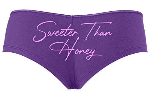 Knaughty Knickers Sweeter Than Honey Cute Oral Flirty Slutty Purple Boyshort