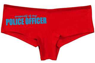 Knaughty Knickers Property of My Police Officer LEO Wife Slutty Red Panties