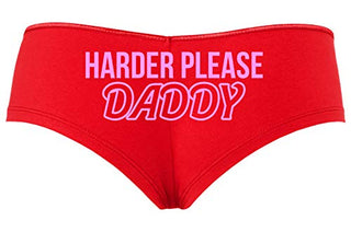 Knaughty Knickers Harder Please Daddy Give It To Me Rough Slutty Red Boyshort