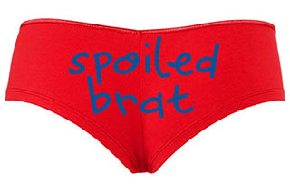 Knaughty Knickers Spoiled Brat DDLG Sexy Boyshort Panties for Little Sub