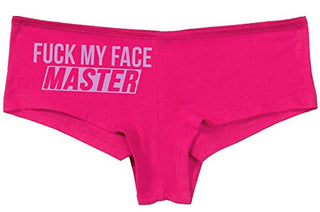 Knaughty Knickers Fuck My Face Master Oral Deepthroat Hot Pink Underwear