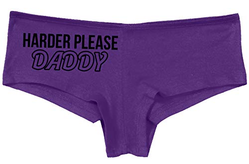 Knaughty Knickers Harder Please Daddy Give It To Me Rough Slutty Purple Panties