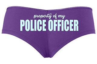 Knaughty Knickers Property of My Police Officer LEO Wife Slutty Purple Boyshort