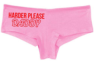 Knaughty Knickers Harder Please Daddy Give It To Me Rough Pink Boyshort Panties