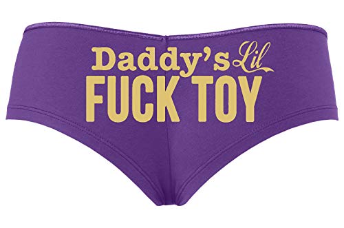 Knaughty Knickers Fucktoy Fuck Toy boyshort owned bdsm slut panties ddlg  Black at  Women's Clothing store