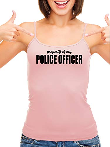 Knaughty Knickers Property of My Police Officer LEO Wife Pink Camisole Tank Top