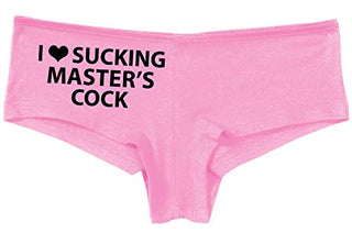 Knaughty Knickers I Love Sucking Masters Cock Blowjob Slut Pink Boyshort Panties