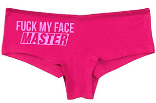 Knaughty Knickers Fuck My Face Master Oral Deepthroat Hot Pink Underwear