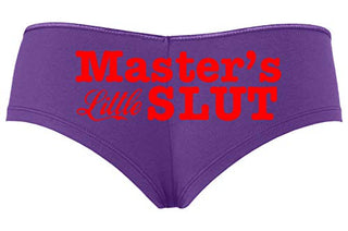 Knaughty Knickers Masters Little Slut BDSM DDLG Princess Slutty Purple Boyshort