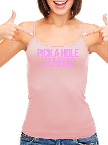 Knaughty Knickers Pick A Hole Master Mouth Ass Pussy Slut Pink Camisole Tank Top
