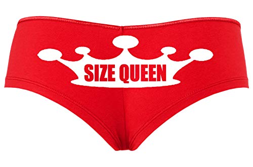 Knaughty Knickers Size Queen of Spades Love BBC Sexy Red Boyshort Plus Sizes Too