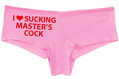 Knaughty Knickers I Love Sucking Masters Cock Blowjob Slut Pink Boyshort Panties