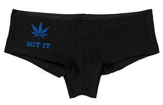 Knaughty Knickers Women's Hit It Pot Leaf Weed Rave Hot Sexy Boyshort