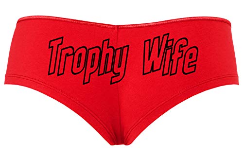 Knaughty Knickers Trophy Wife Panty Game Shower Gift Hotwife Cute Red Boyshort