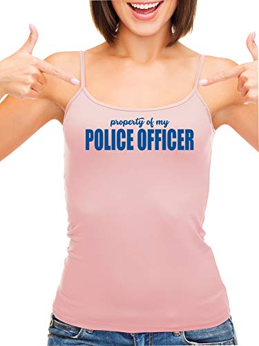 Knaughty Knickers Property of My Police Officer LEO Wife Pink Camisole Tank Top