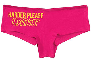 Knaughty Knickers Harder Please Daddy Give It To Me Rough Hot Pink Underwear