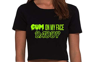 Knaughty Knickers Cum On My Face Daddy Facial Cumslut Black Cropped Tank Top