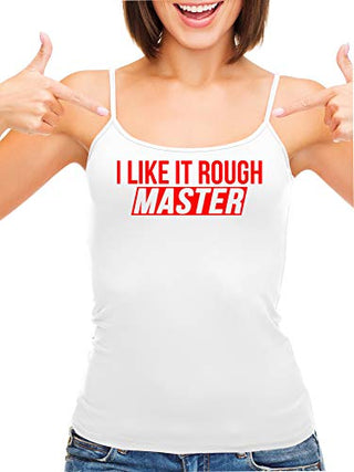 Knaughty Knickers I Like It Rough Master Give To Me Hard White Camisole Tank Top