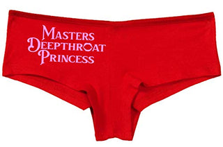 Knaughty Knickers Masters Deepthroat Princess Oral Sex Slutty Red Panties