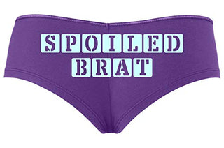 Knaughty Knickers Daddy's Spoiled Brat Purple Boy Short Panties DDLG CGLG Kitten