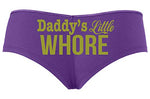 Knaughty Knickers Daddy's Little Whore Fun Flirty Purple boy Short Panties DDLG