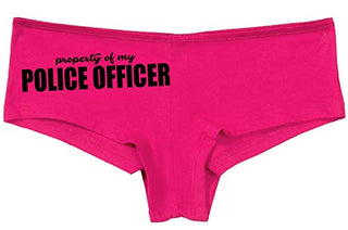 Knaughty Knickers Property of My Police Officer LEO Wife Hot Pink Underwear