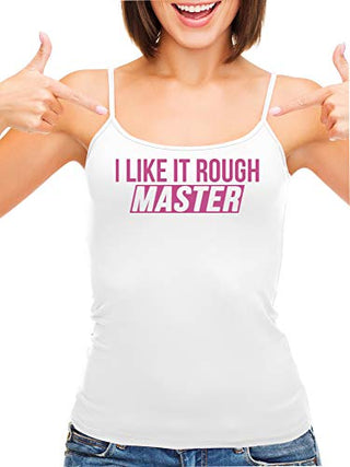 Knaughty Knickers I Like It Rough Master Give To Me Hard White Camisole Tank Top