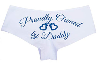 Knaughty Knickers BDSM DDLG Proudly Owned White Boyshort for Baby Girl Princess