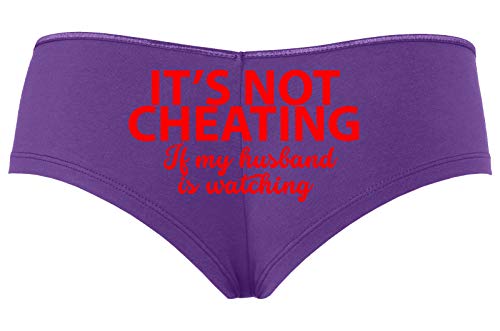 Knaughty Knickers Its Not Cheating If My Husband Watches Slutty Purple Boyshort