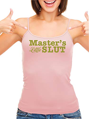 Knaughty Knickers Masters Little Slut BDSM DDLG Princess Pink Camisole Tank Top
