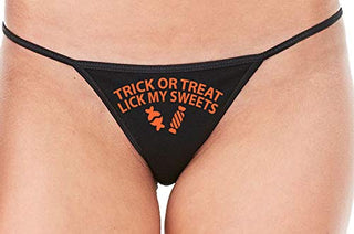 Trick or Treat, Lick My Sweets • String Thong • Black