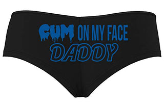 Cum On My Face Daddy - Black Boyshort Panties