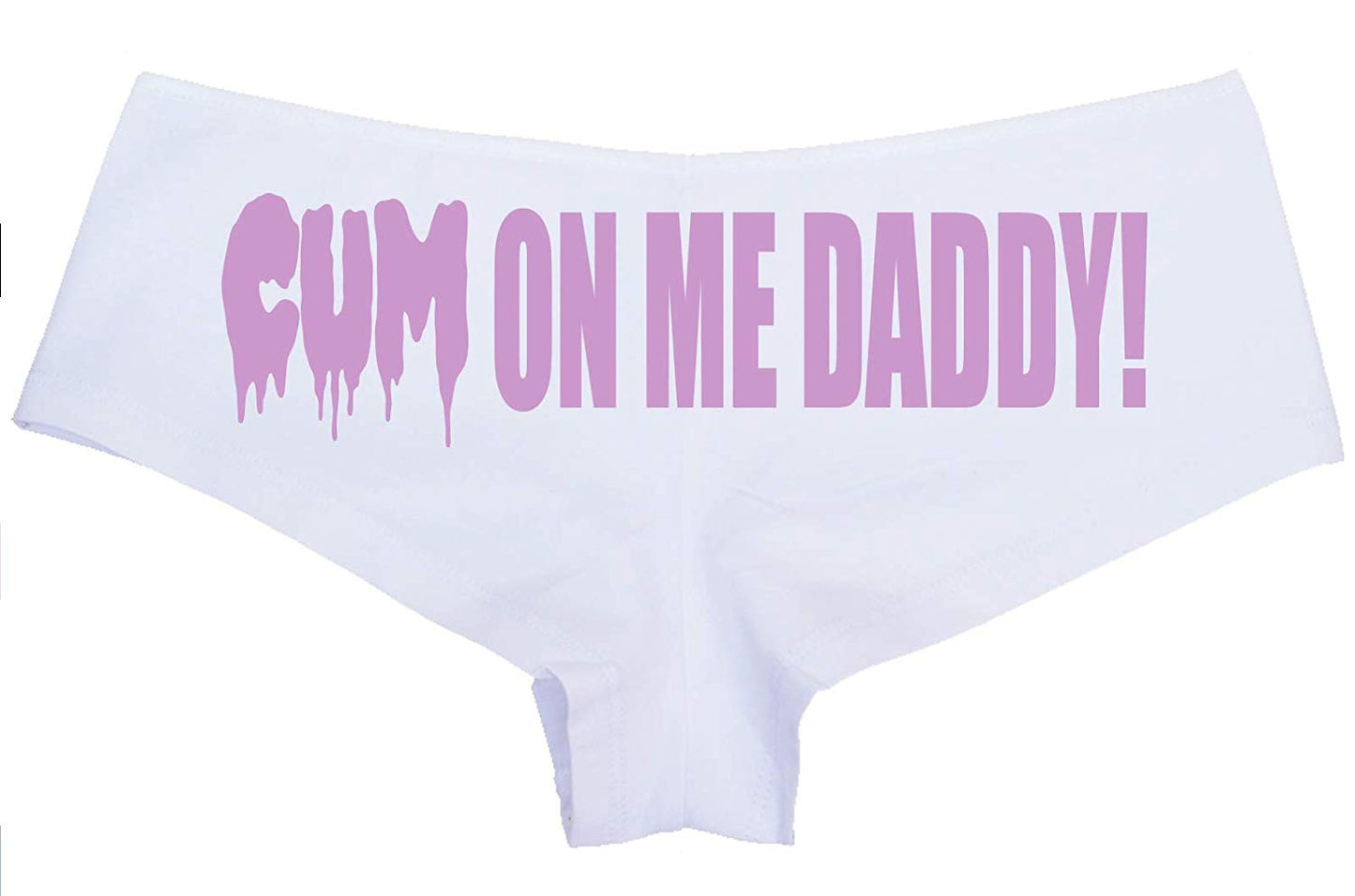 Knaughty Knickers Cum On Me Daddy DDLG cumslut Slut White Boyshort Underwear