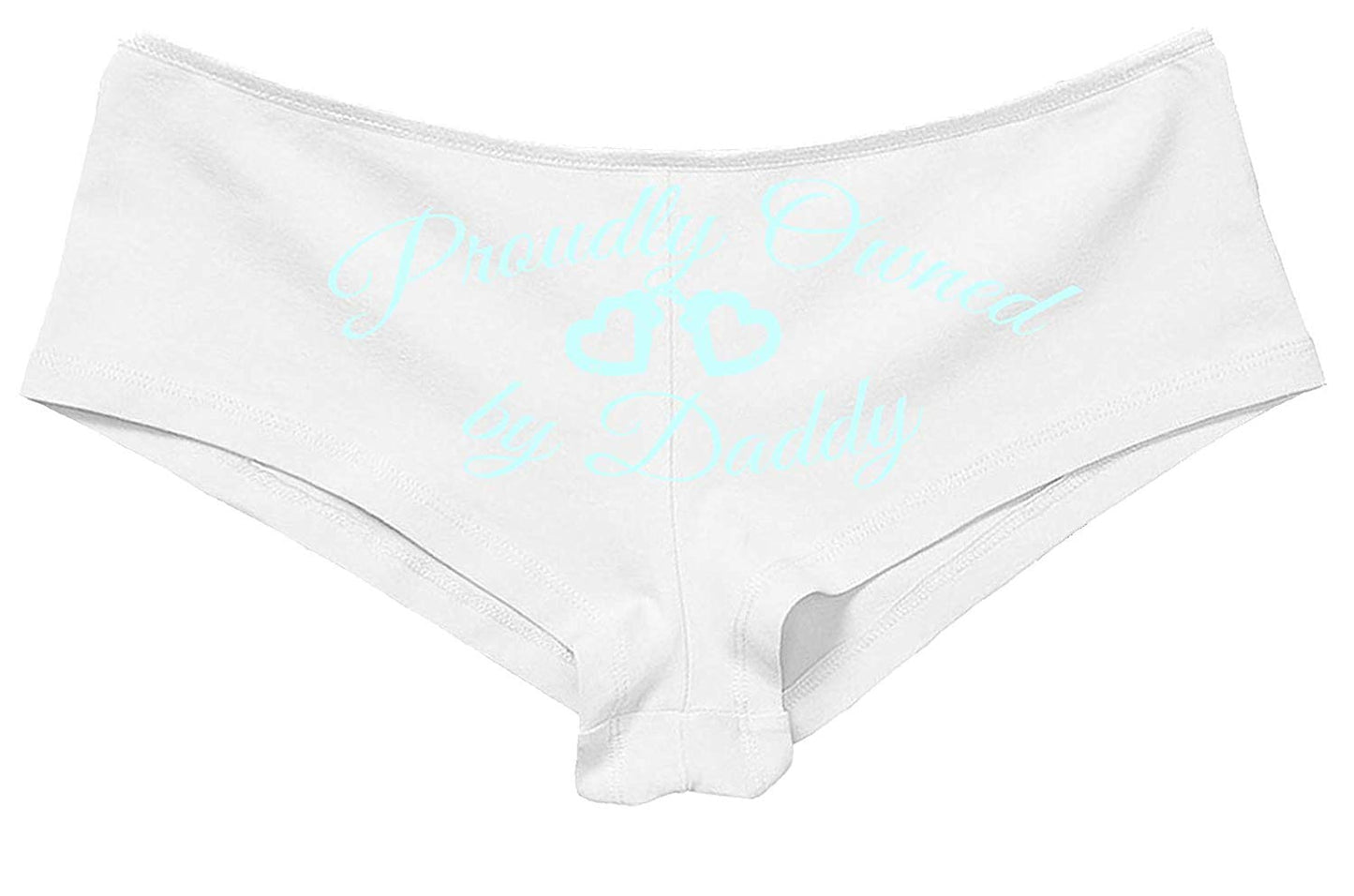 Knaughty Knickers BDSM DDLG Proudly Owned White Boyshort for Baby Girl Princess