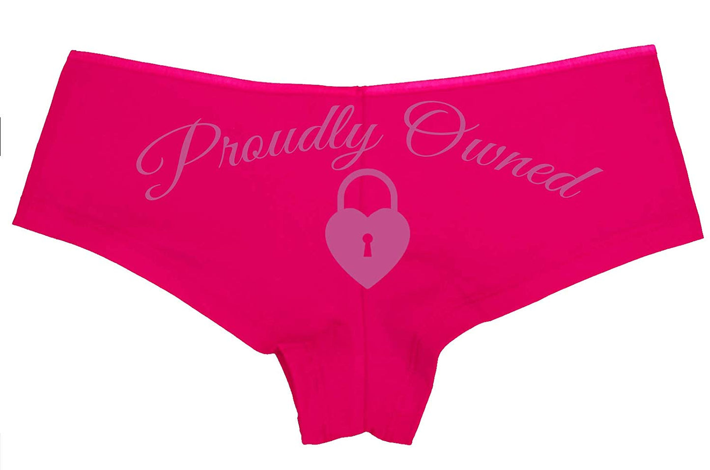 Knaughty Knickers BDSM Proudly Owned Pink Boyshort for Your Submissive Sub Slut