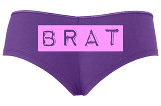 Knaughty Knickers BRAT Daddy's Little Slut DDLG CGLG Sexy Purple Boyshort Underwear