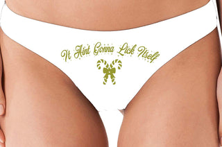 Knaughty Knickers Christmas Fun Thong Panty Aint isn't Gonna Lick Itself Sex Candy