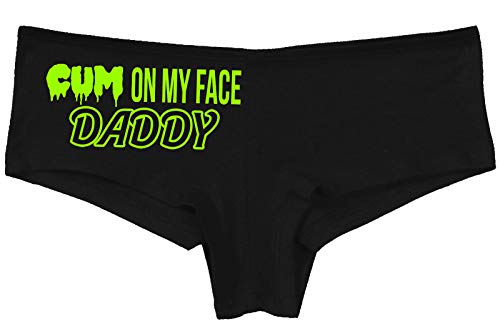 Cum On My Face Daddy - Black Boyshort Underwear