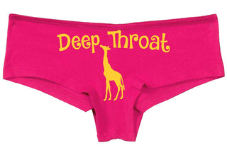 Knaughty Knickers Deep Throat Cute Giraffe Funny Sexy Pink Underwear Panty Game