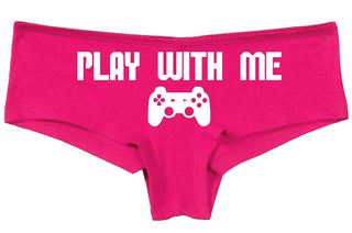 Knaughty Knickers Play with Me Video Game Sexy Flirt Gamer Girl Pink Boyshort