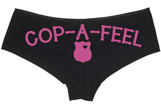 Cop A Feel Leo Police Wife Boyshort Panties The Panty Game cop Party Bridal Gift