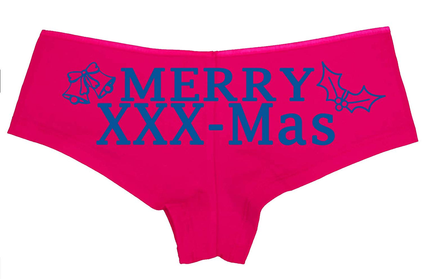 Knaughty Knickers Christmas Merry XXX-Mas Panties X-Rated Porn Star Pink Panties