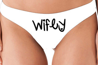 Knaughty Knickers Wifey Cute Bridal Engagement Thong Panty Game Shower Gift