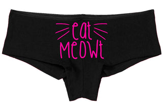 Eat Meowt Pussy Cat Whiskers - Black Boyshort