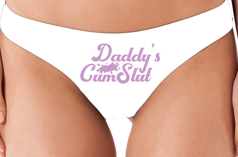 Cum On Me Daddy DDLG cumslut slut white boyshort underwear