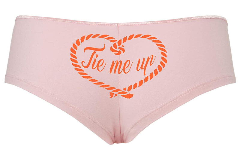 Knaughty Knickers Cute Tie Me Up BDSM Rope Design Pink Boyshort Underwear DDLG