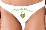 Knaughty Knickers BDSM Proudly Owned White Thong for Your Submissive Sub Slut