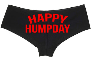 Knaughty Knickers Happy Humpday Selfies Sexy Black Boyshorts for Social Media