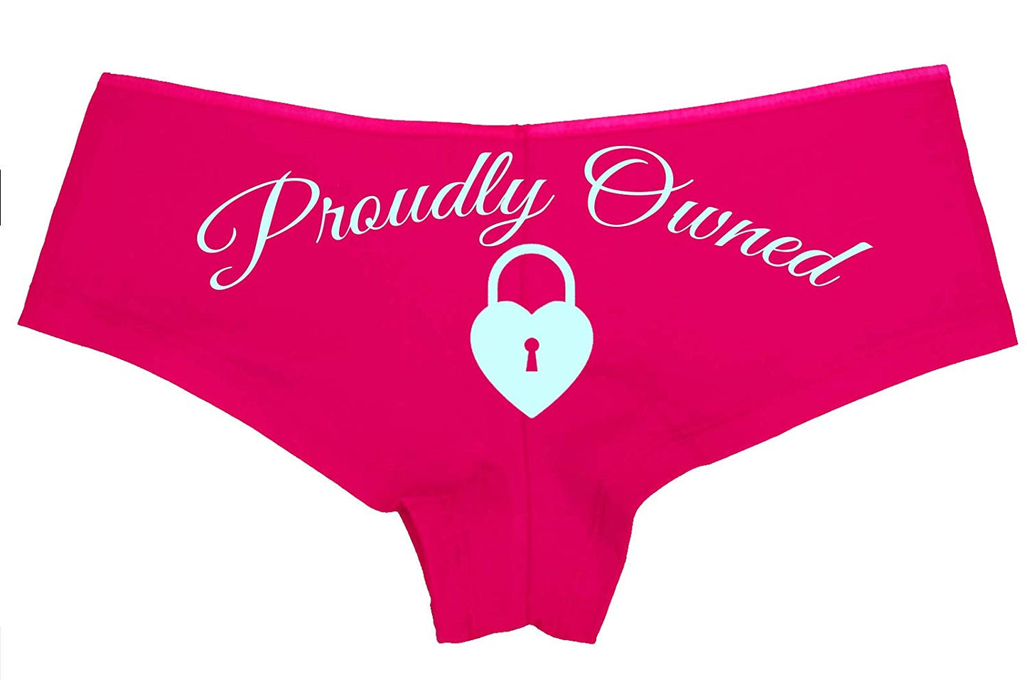 Knaughty Knickers BDSM Proudly Owned Pink Boyshort for Your Submissive Sub Slut