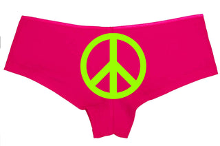 Knaughty Knickers Women's Peace Love Pot Weed Rave Hot Sexy Boyshort